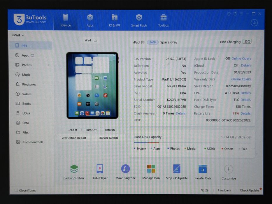 iPad 9. gen. (A2602) - 64GB - Space Gray - faktura VAT 23%