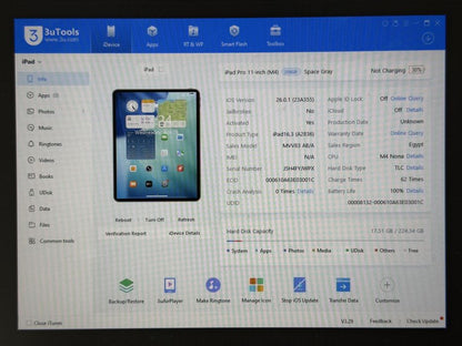 iPad Pro 11 5. gen. (A2836) - Apple M4 - zbity - faktura VAT 23%