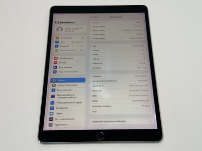 iPad Pro 10.5 (A1709) - 64GB - Cellular (LTE) - Space Gray - faktura VAT 23%