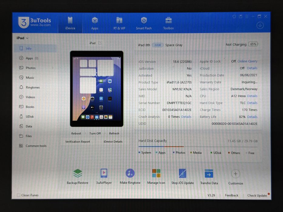 iPad 8. gen. (A2270) - 32GB - faktura VAT 23%