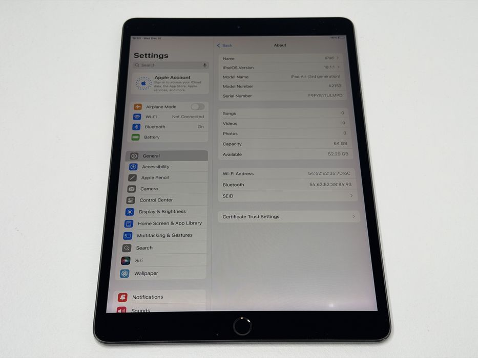 iPad Air 3 (A2152) - 64GB - faktura VAT 23%