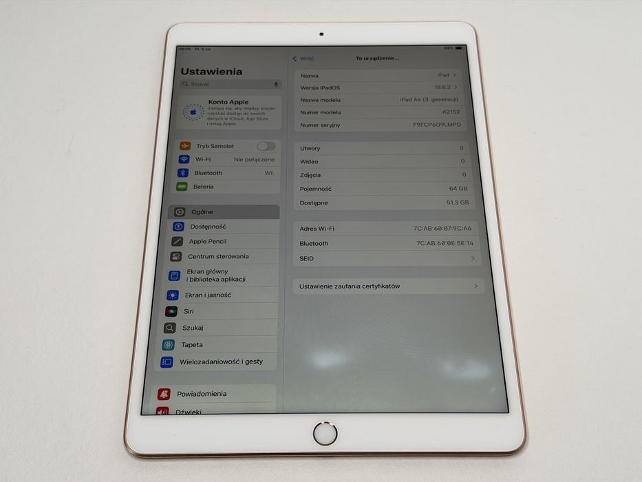 iPad Air 3 (A2152) - 64GB - faktura VAT 23%