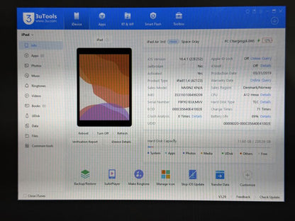 iPad Air 3 (A2123) - 256GB - Cellular (LTE) - faktura VAT 23%