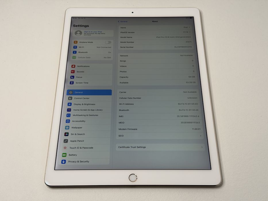 iPad Pro 12.9 2. gen. (A1671) - 64GB - Cellular (LTE) - faktura VAT 23%