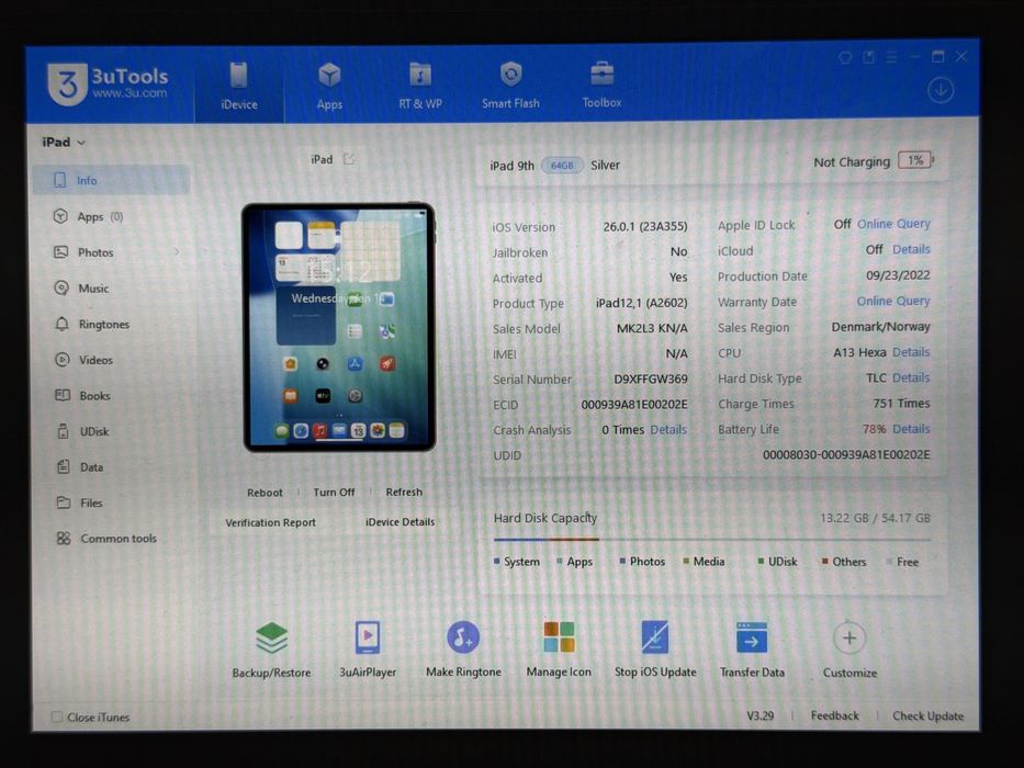 iPad 9. gen. (A2602) - 64GB - faktura VAT 23%