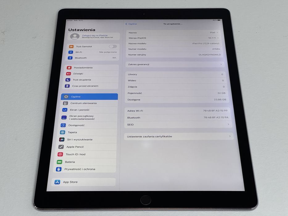 iPad Pro 12.9 1. gen. (A1584) - 32GB - faktura VAT 23%