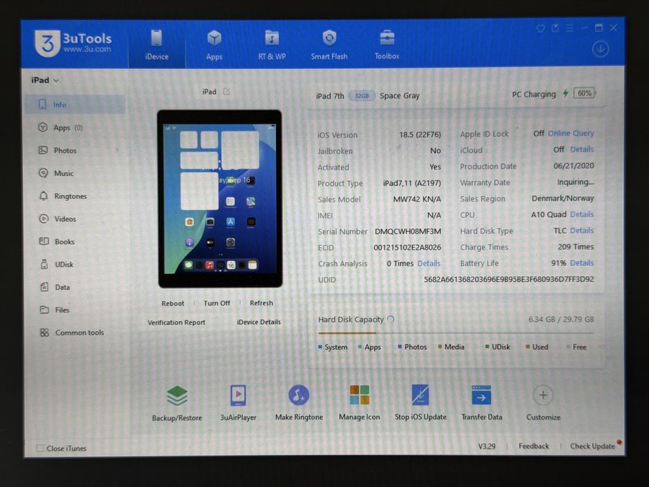 iPad 7. gen. (A2197) - 32GB - Space Gray - faktura VAT 23%