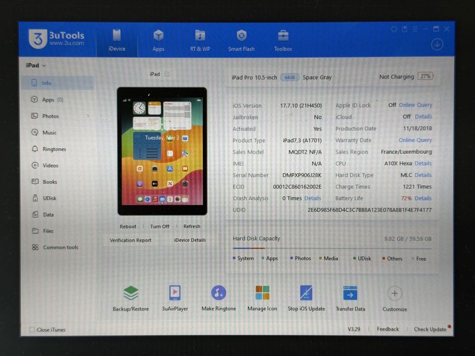iPad Pro 10.5 (A1701) - 64GB - zbity - faktura VAT 23%
