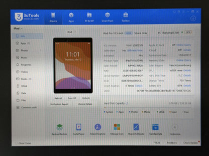 iPad Pro 10.5 (A1709) - 256GB - Cellular (LTE) - faktura VAT 23%