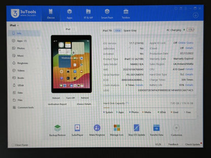 iPad 7. gen. (A2198) - 128GB - Cellular (LTE) - Space Gray - faktura VAT 23%