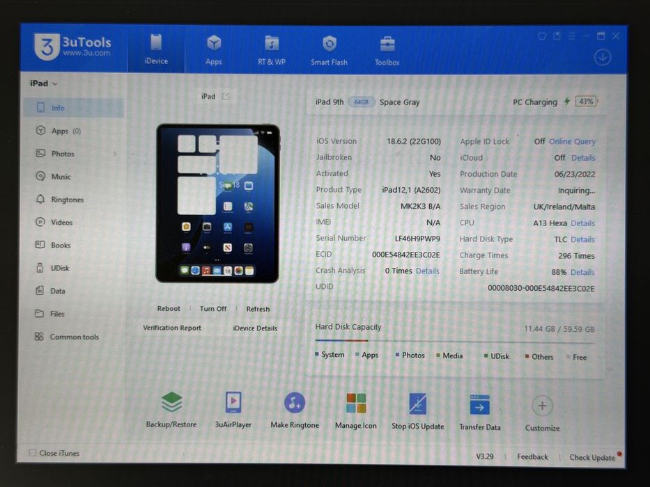 iPad 9. gen. (A2602) - 64GB - Space Gray - faktura VAT 23%