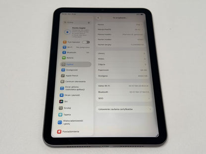 iPad mini 6 (A2567) - 64GB - wada - faktura VAT 23%