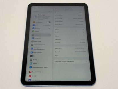 iPad 10. gen. (A2696) - 256GB - Blue - faktura VAT 23%