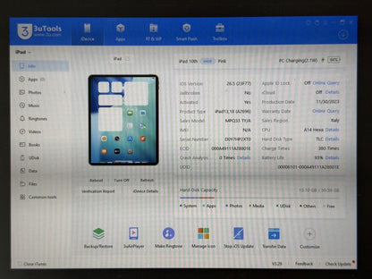 iPad 10. gen. (A2696) - 64GB - Pink - faktura VAT 23%