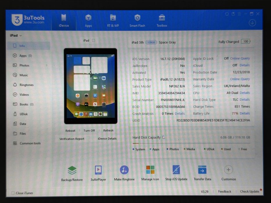 iPad 5 (A1823) - 128GB - Cellular (LTE) - faktura VAT 23%