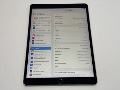 iPad Pro 10.5 (A1709) - 64GB - Cellular (LTE) - Space Gray - faktura VAT 23%