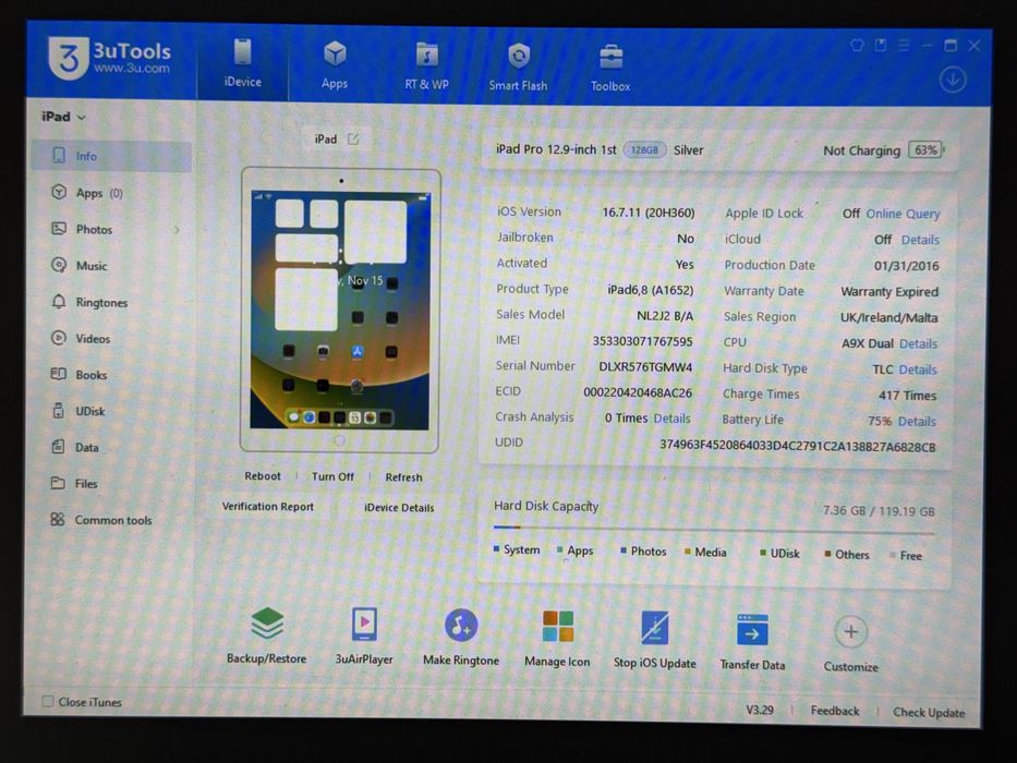 iPad Pro 12.9 1. gen. (A1652) - 128GB - Cellular (LTE) - faktura VAT 23%