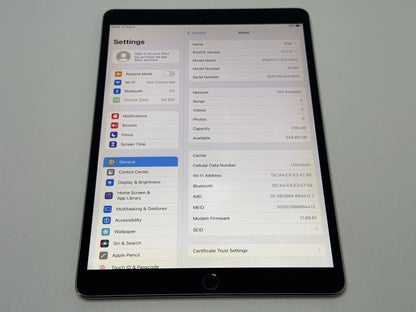 iPad Pro 10.5 (A1709) - 256GB - Cellular (LTE) - Space Gray - faktura VAT 23%