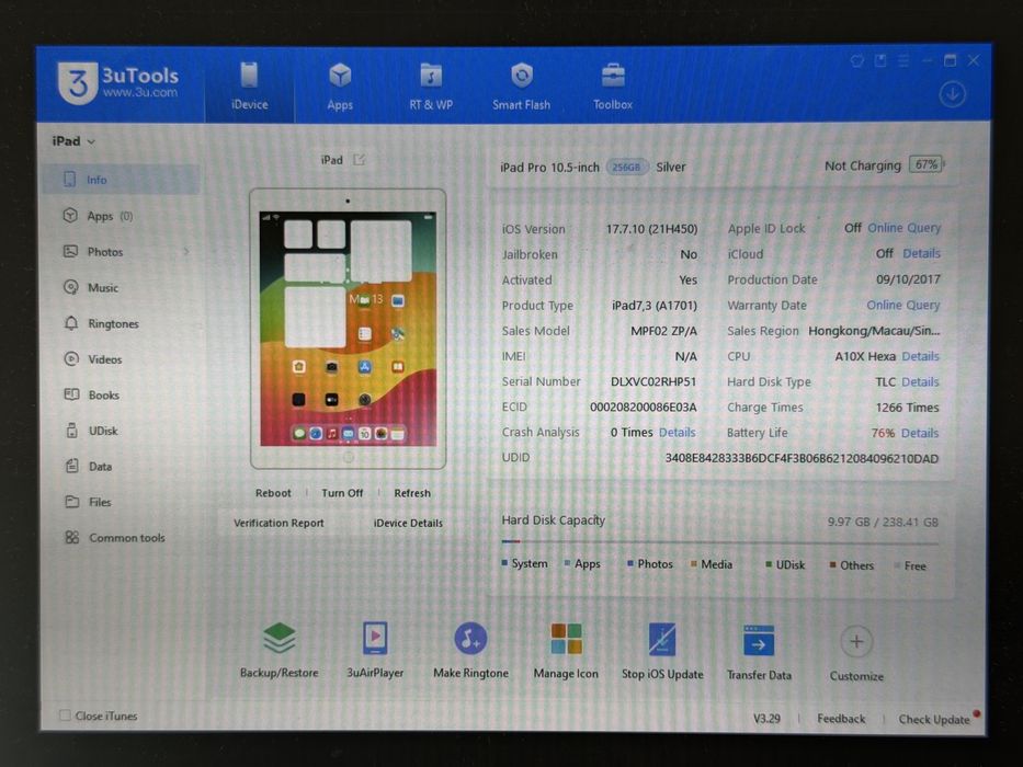 iPad Pro 10.5 (A1701) - 256GB - faktura VAT 23%