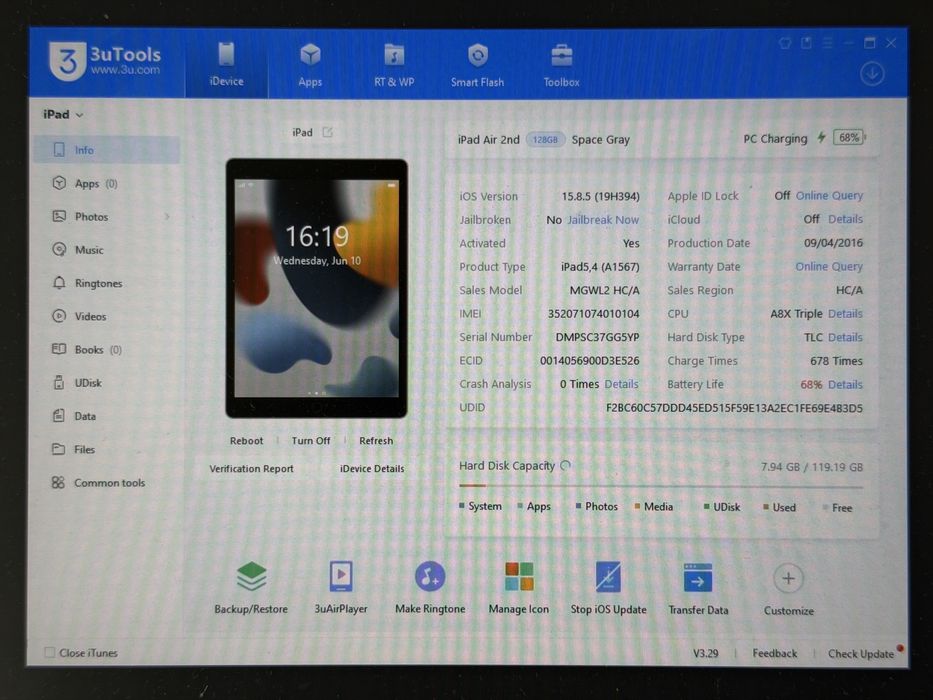 iPad Air 2 (A1567) - 128GB - Cellular (LTE) - faktura VAT 23%