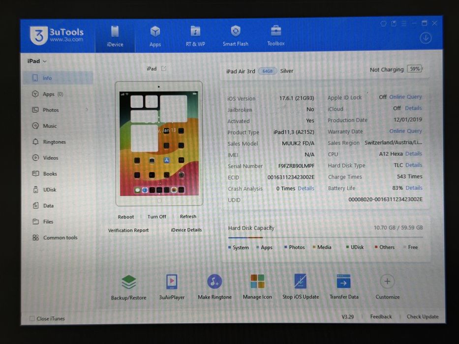 iPad Air 3 (A2152) - 64GB - faktura VAT 23%