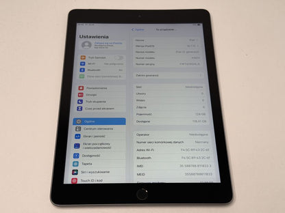 iPad 5 (A1823) - 128GB - Cellular (LTE) - faktura VAT 23%
