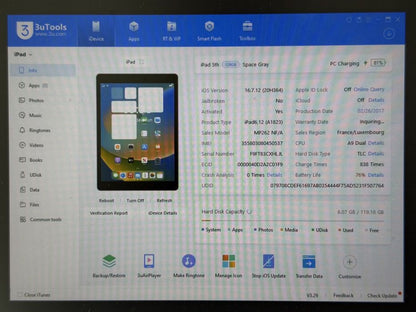 iPad 5 (A1823) - 128GB - Cellular (LTE) - faktura VAT 23%