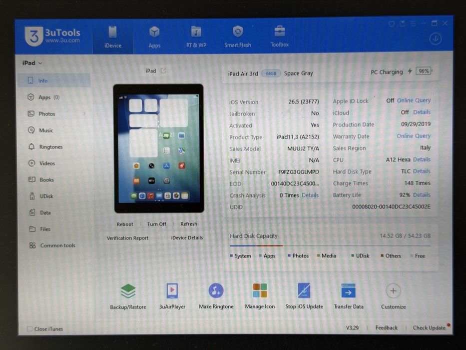 iPad Air 3 (A2152) - 64GB - Space Gray - faktura VAT 23%