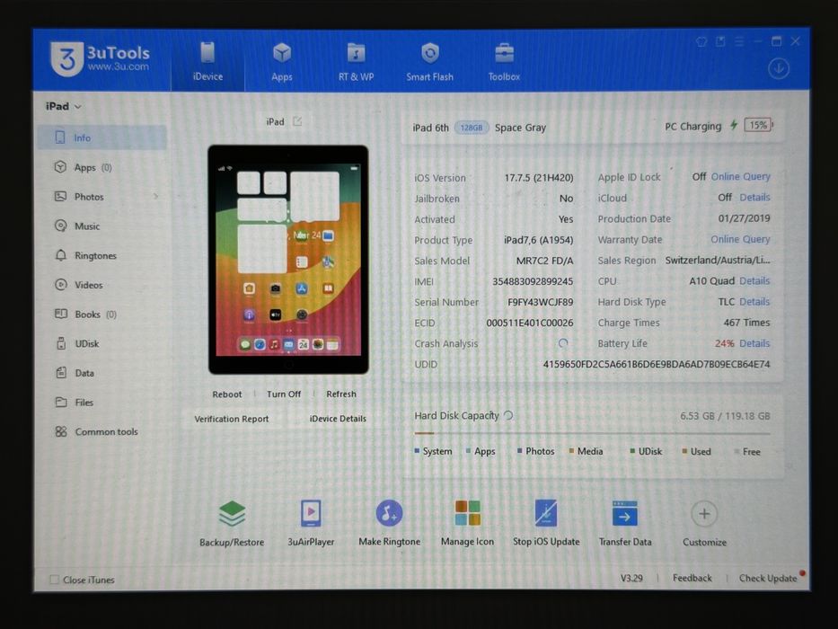 5x iPad 6 (A1954) - LTE - 128GB - słabe baterie - faktura VAT 23%