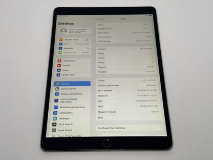 iPad Pro 10.5 (A1709) - 64GB - Cellular (LTE) - Space Gray - faktura VAT 23%