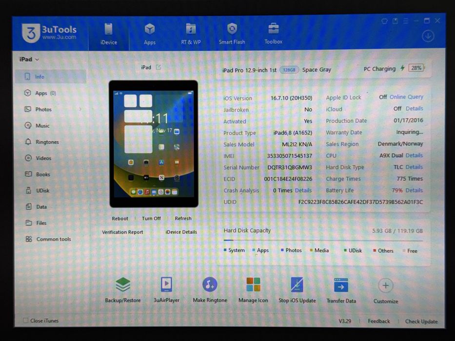 iPad Pro 12.9 1. gen. (A1652) - 128GB - Cellular (LTE) - faktura VAT 23%