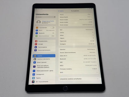 iPad Pro 10.5 (A1709) - 64GB - Cellular (LTE) - Space Gray - faktura VAT 23%