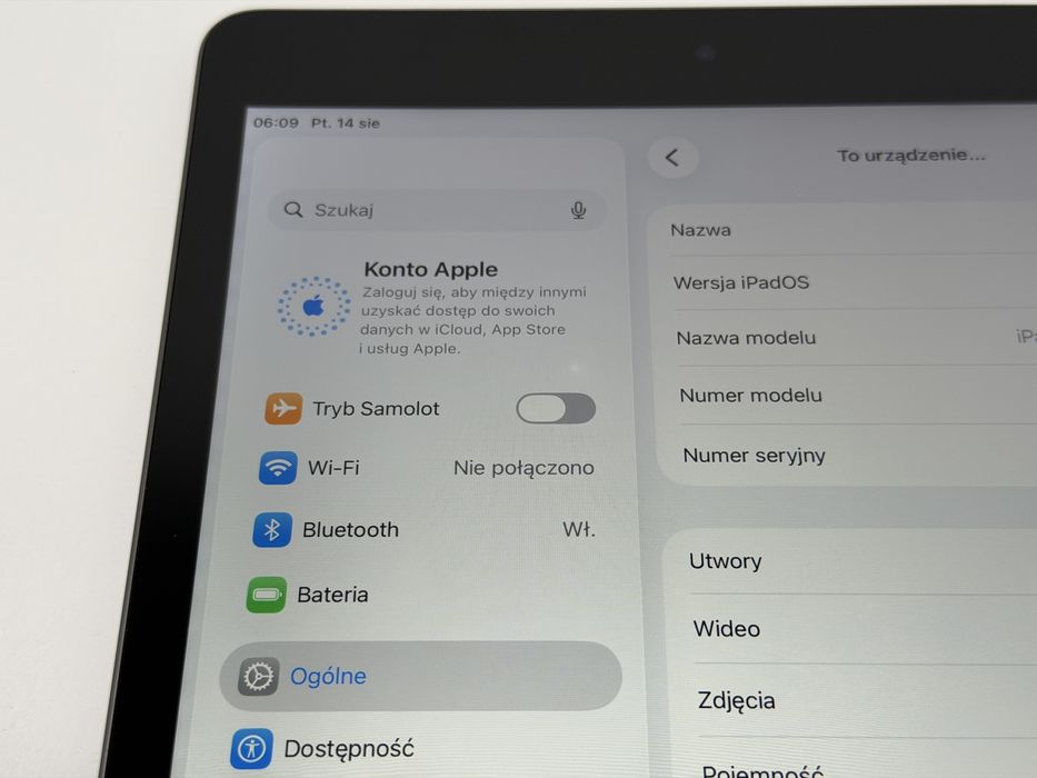 iPad 9. gen. (A2602) - 64GB - Space Gray - faktura VAT 23%
