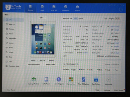 iPad mini 5 (A2124) - 256GB - Cellular (LTE) - faktura VAT 23%