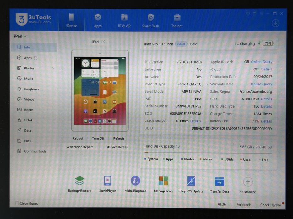 iPad Pro 10.5 (A1701) - 256GB - faktura VAT 23%