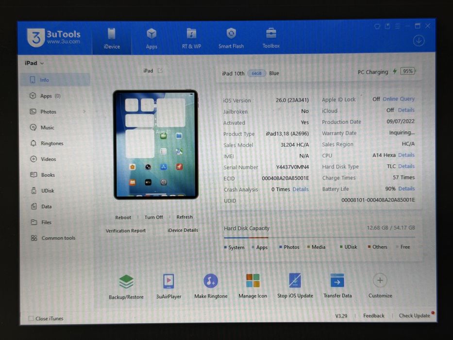 iPad 10. gen. (A2696) - 64GB - Blue - faktura VAT 23%