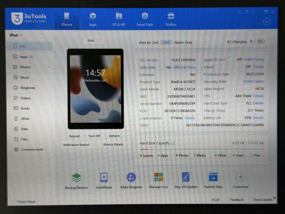 iPad Air 2 (A1567) - 128GB - Cellular (LTE) - faktura VAT 23%