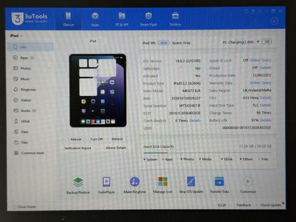 iPad 9. gen. (A2604) - 64GB - Cellular (LTE) - faktura VAT 23%