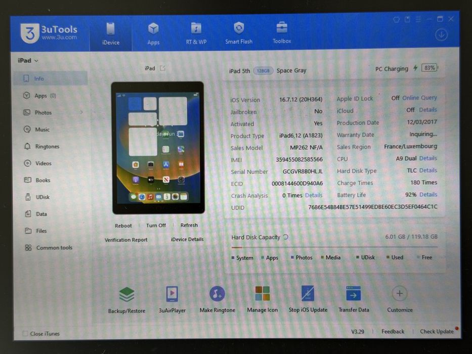 iPad 5 (A1823) - 128GB - Cellular (LTE) - faktura VAT 23%