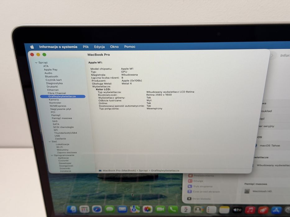MacBook Pro 13 (A2338) - Apple M1/8GB/256GB - faktura VAT 23%
