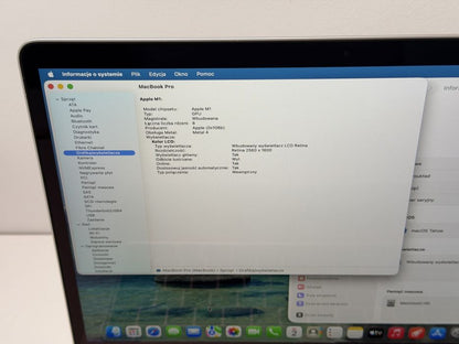 MacBook Pro 13 (A2338) - Apple M1/8GB/256GB - faktura VAT 23%
