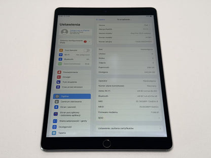 iPad Pro 10.5 (A1709) - 256GB - Cellular (LTE) - Space Gray - faktura VAT 23%