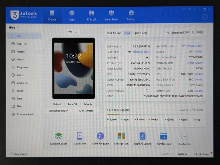 iPad Air 2 (A1567) - 64GB - Cellular (LTE) - faktura VAT 23%