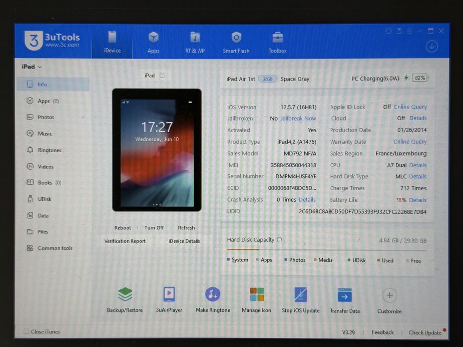 iPad Air 1 (A1475) - 32GB - Cellular (LTE) - faktura VAT 23%