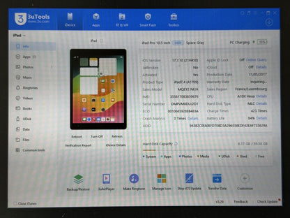 iPad Pro 10.5 (A1709) - 64GB - Cellular - pęknięty - faktura VAT 23%