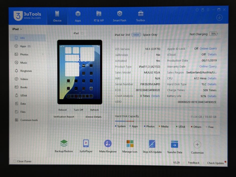 iPad Air 3 (A2152) - 64GB - faktura VAT 23%