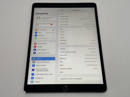 iPad Pro 10.5 (A1709) - 64GB - Cellular (LTE) - Space Gray - faktura VAT 23%
