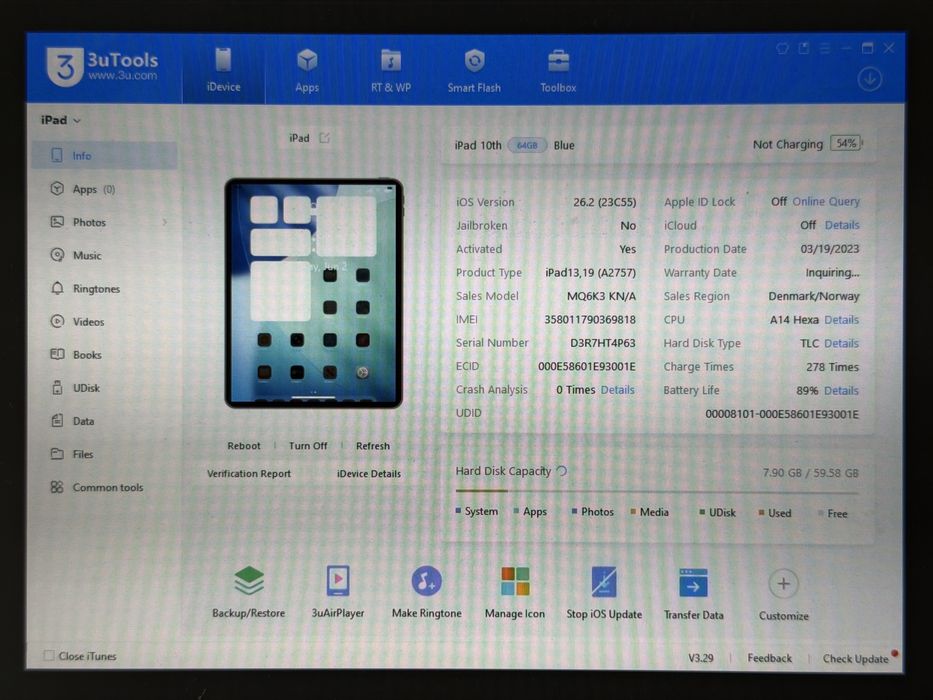 iPad 10. gen. (A2757) - 64GB - Cellular (LTE) - faktura VAT 23%