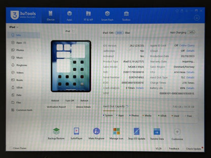 iPad 10. gen. (A2757) - 64GB - Cellular (LTE) - faktura VAT 23%
