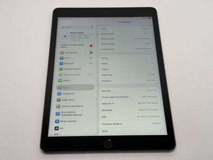 iPad 8. gen. (A2429) - 32GB - Cellular (LTE) - Space Gray - faktura VAT 23%
